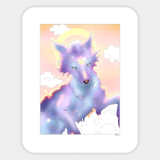 Light wolf dog Sticker